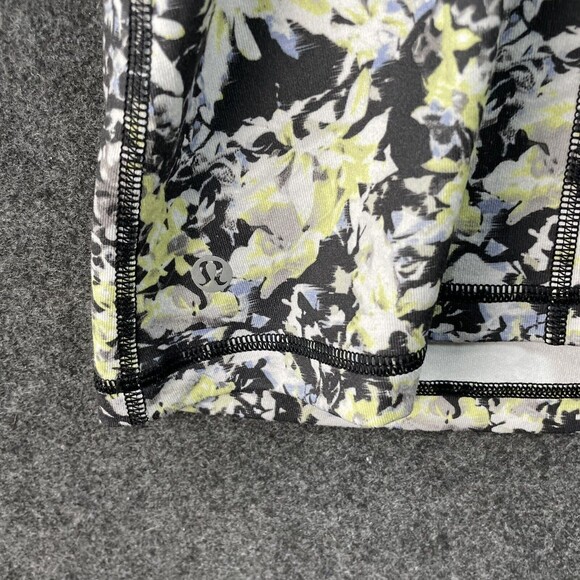 Lululemon Inspiration Tank II Crosscourt Petal Black Clarity Yellow Size 2 EUC - Picture 5 of 7